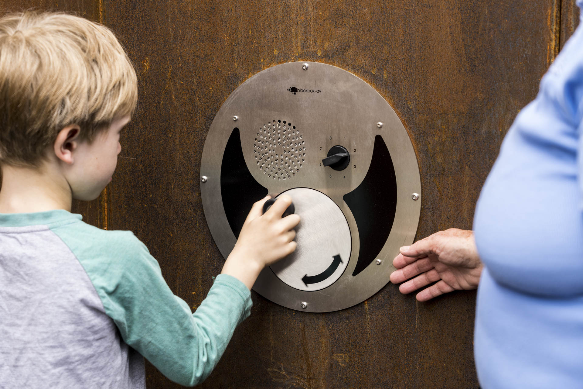 boy using audio tool on site | Cascades Female Factory | Historic Site Australia